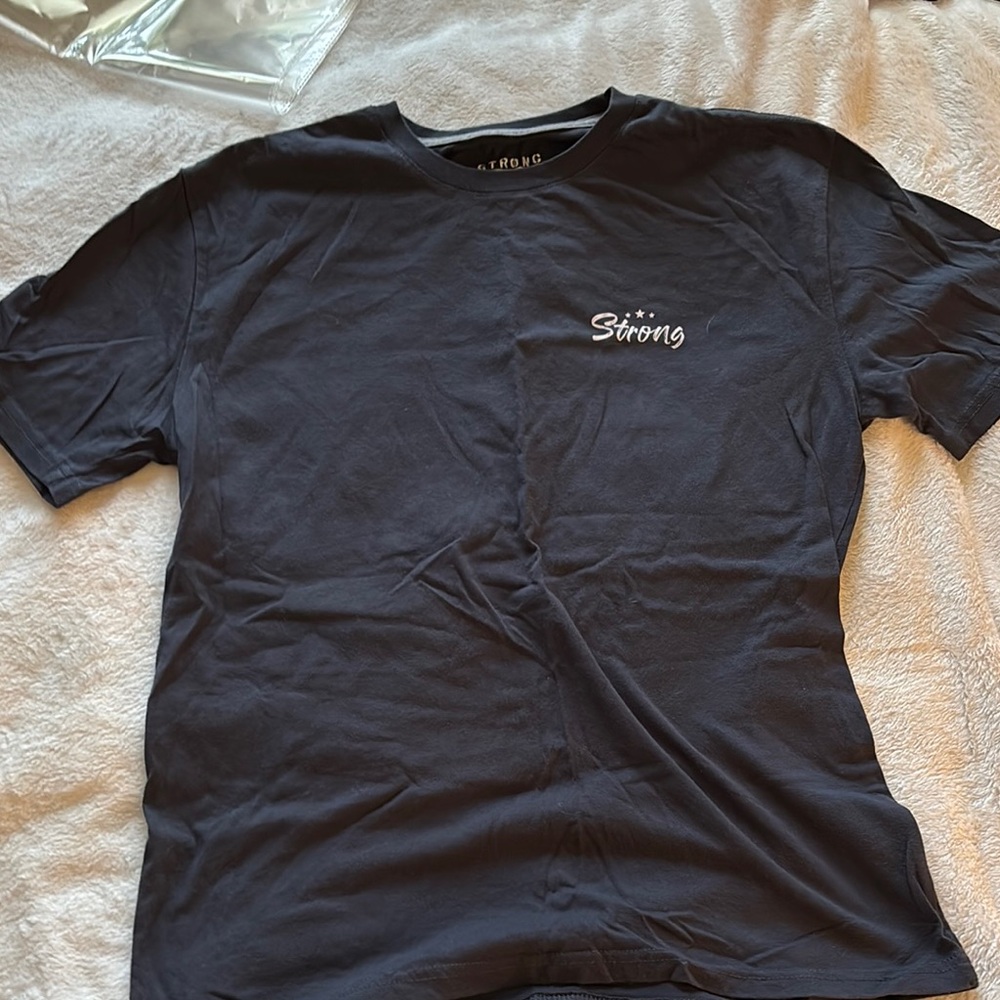 Classic Black Short Sleeve Tee with Script Logo
